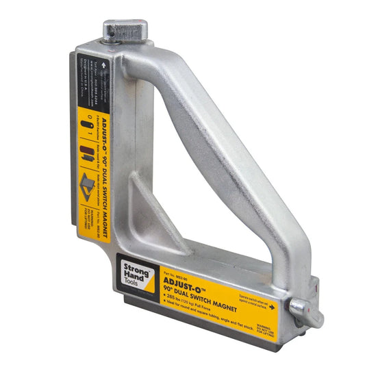 Strong Hand MS2-90 Adjust-O 90° dual-switch magnet square – angled view