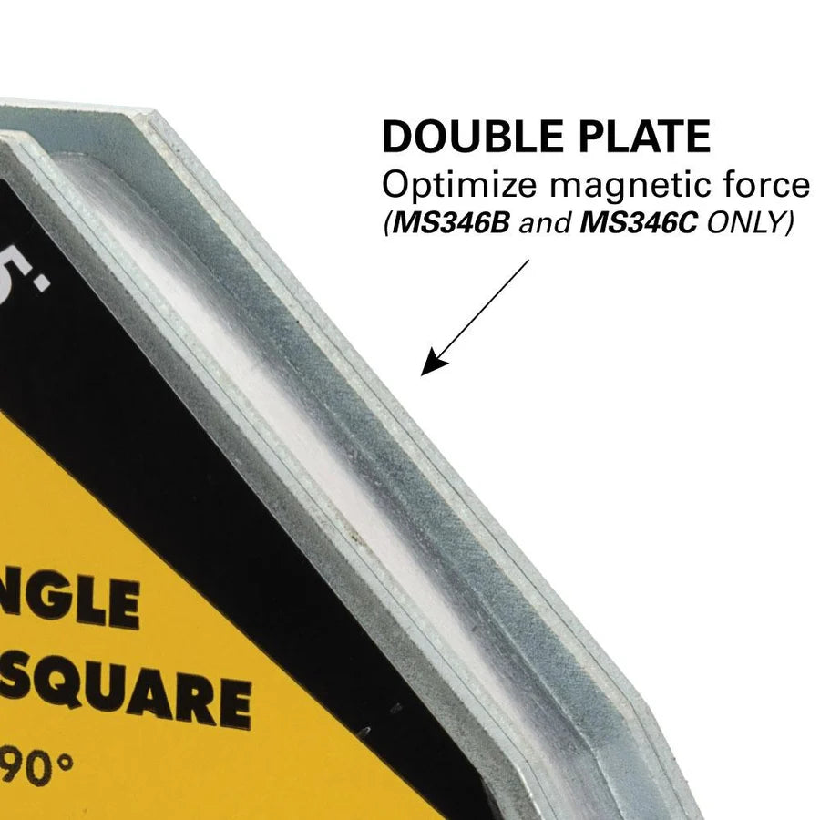 Strong Hand MS346C multi-angle welding magnet – double-plate construction detail diagram