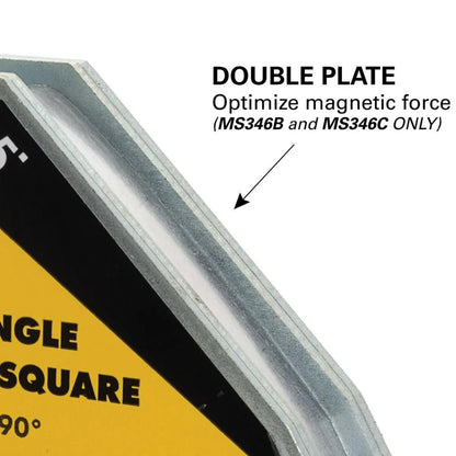 Strong Hand MS346C multi-angle welding magnet – double-plate construction detail diagram