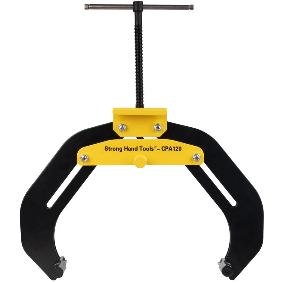 Strong Hand Tools CPA120 Pipe Alignment Clamp – front view with clamp open