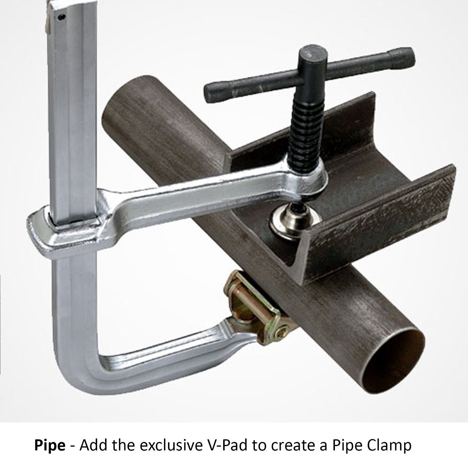 4 in 1 clamp added v pad to create pipe clamp 