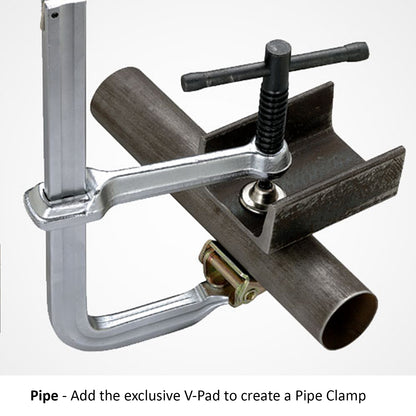 4 in 1 clamp added v pad to create pipe clamp 