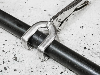 welding pliers griplox excision fitted around pipe 