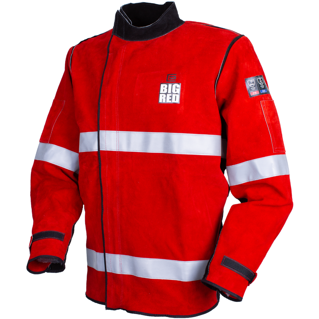 Red Welding Elliotts BIG RED Welding Jacket with Reflective Trim – East Coast ...
