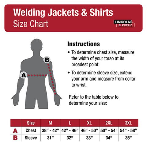 Lincoln jacket sizing chart