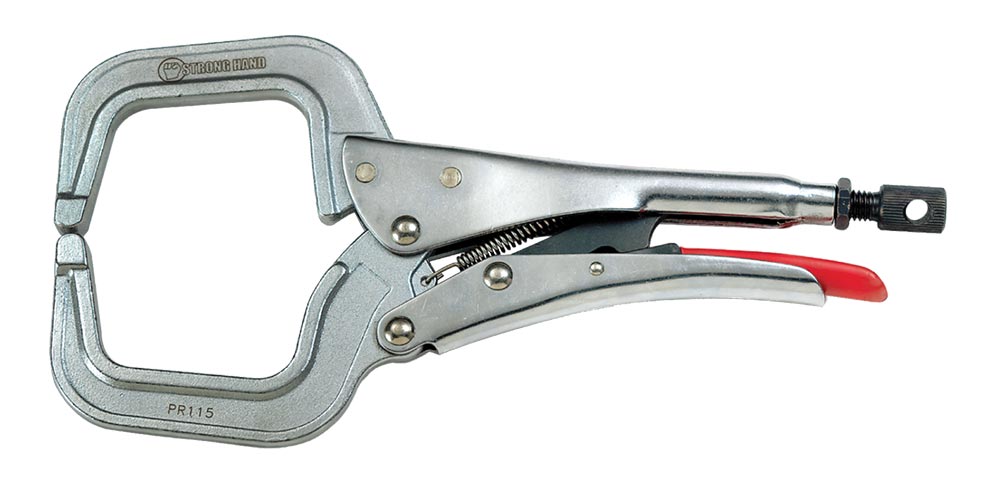 StrongHand Locking C Clamp 11" Locking Clamp Plier Round Tip