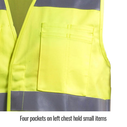 Black Stallion Hi-Vis Class 2 FR Cotton Vest VF1110