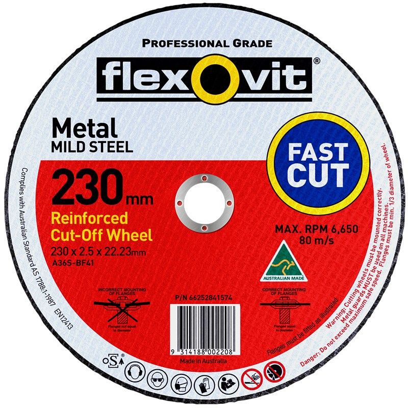 FLEXOVIT 230 X 2.5MM CUTTING DISC Product Code 1023022