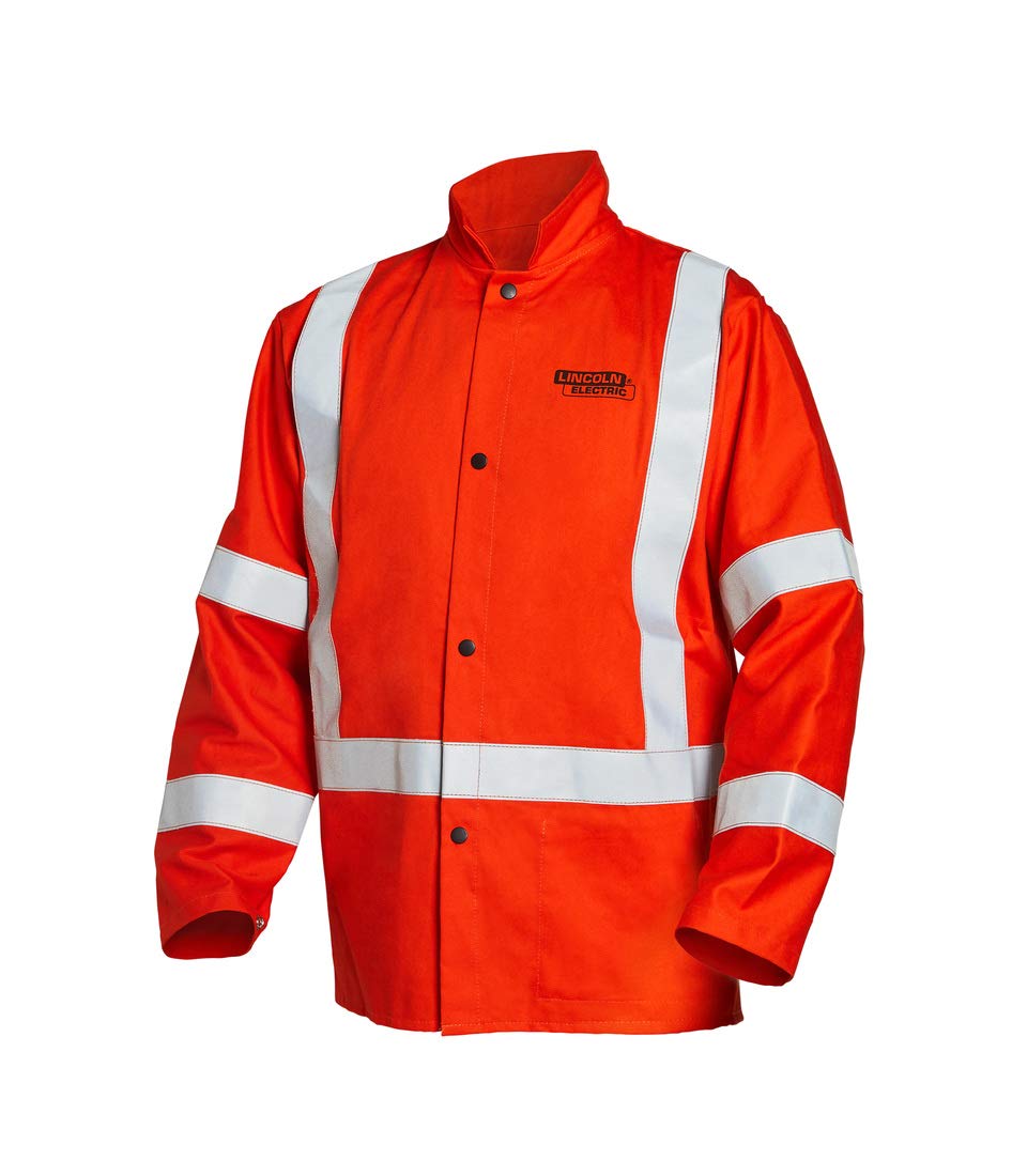 Lincoln Bright Flame Retardant Welding Jacket with Reflective Stripes Product Code K4692