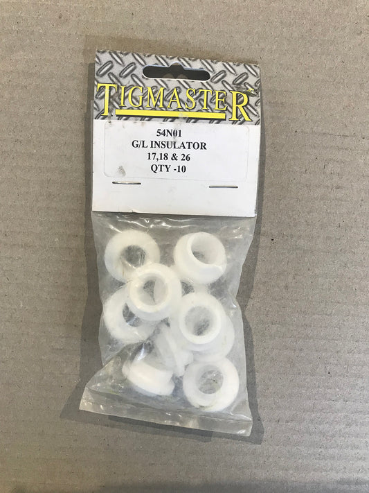 Tigmaster Gas Lens Insulator suits 17,18 and 26 torches  Qty 10