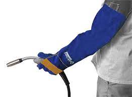 Weldclass Extended Cuff Promax Blue XC Left Hand Welding Gloves